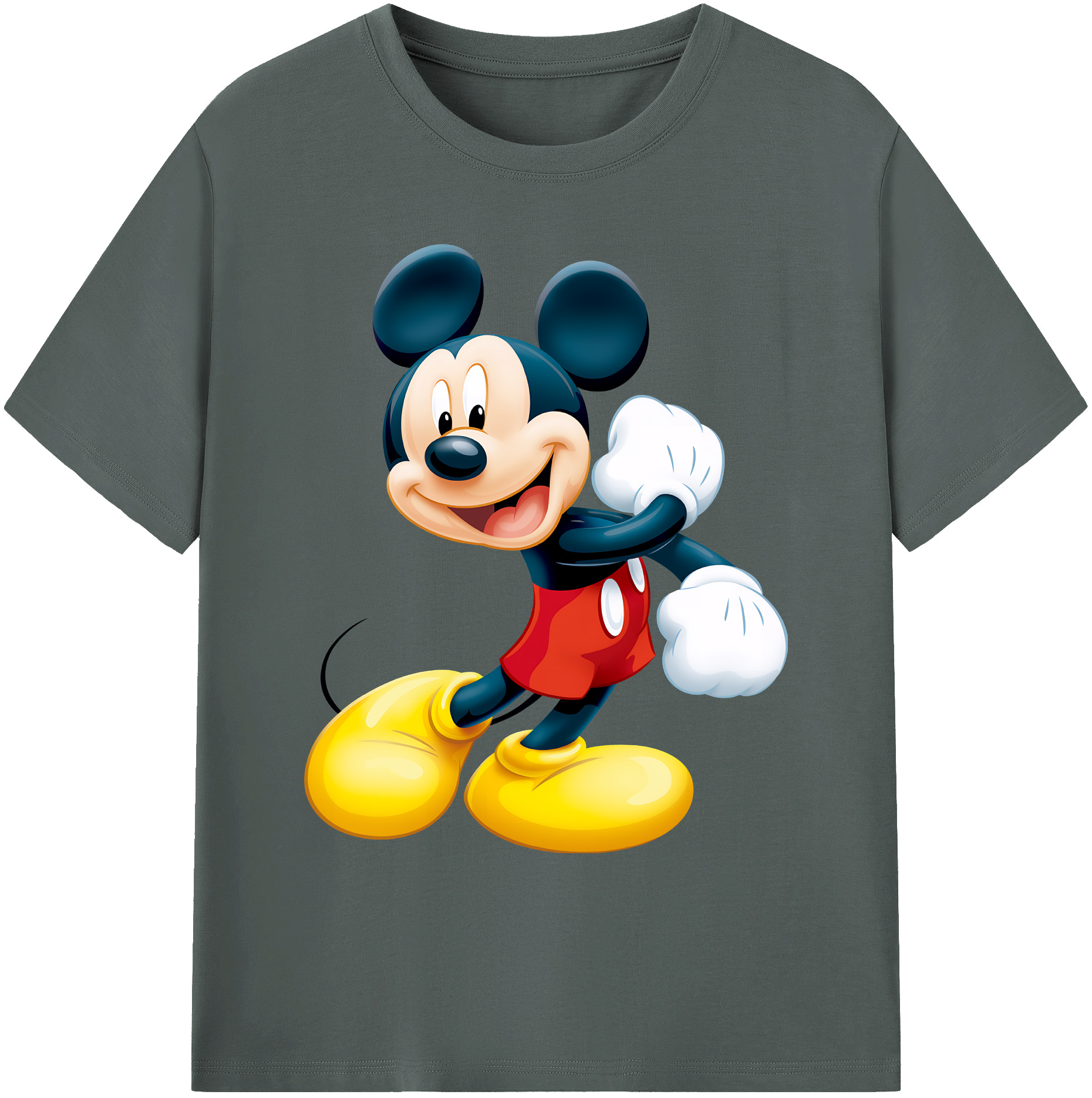 （画像用） ミッキーマウス Mickey Mouse 綿100％ メンズ半袖Tシャツ｜肌触りやわらか＆通気性